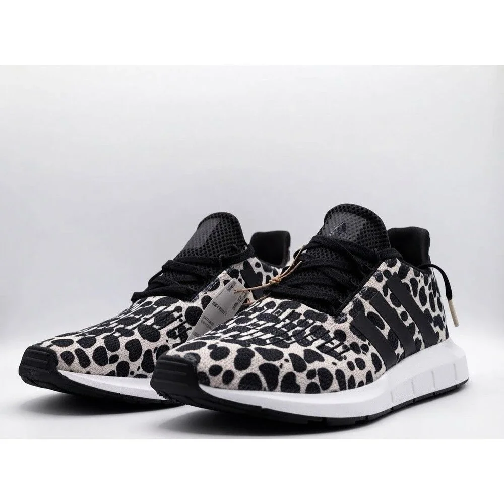 US Size 7- Adidas Women's SWIFT RUN 1.0 Running Shoes JR0634 `Cheetah Print` NEW